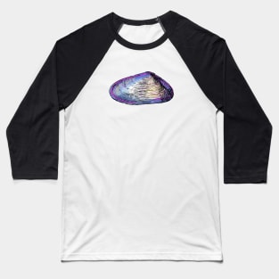 Blue and purple vintage seashell illustration Baseball T-Shirt